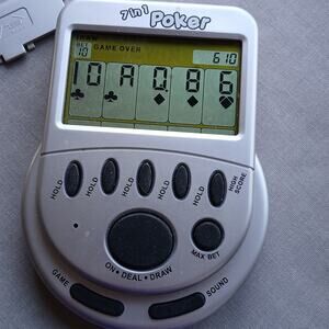 Mega Screen Electronic 7in1 Poker Handheld Game batteries not included (2 AAA)